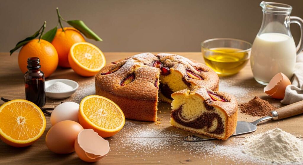 Plumcake variegato all’arancia senza burro: la ricetta che profuma tutta la casa